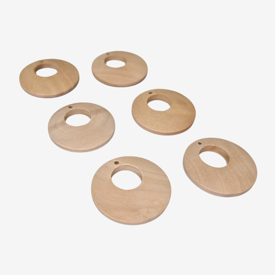 Round Wood Blanks 3cm (Pack of 6)