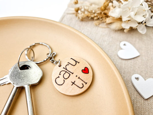 Welsh 'Caru Ti' Love You Keyring