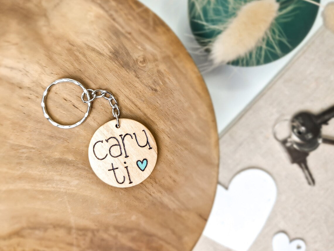 Welsh 'Caru Ti' Love You Keyring