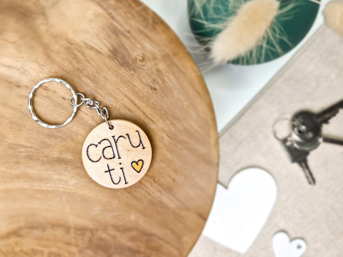 Welsh 'Caru Ti' Love You Keyring