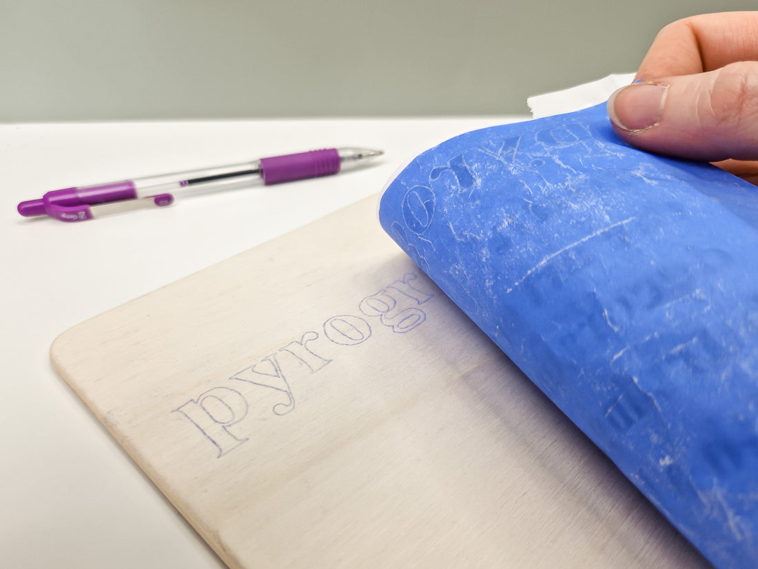 How to transfer text to wood for pyrography using blue saral transfer paper