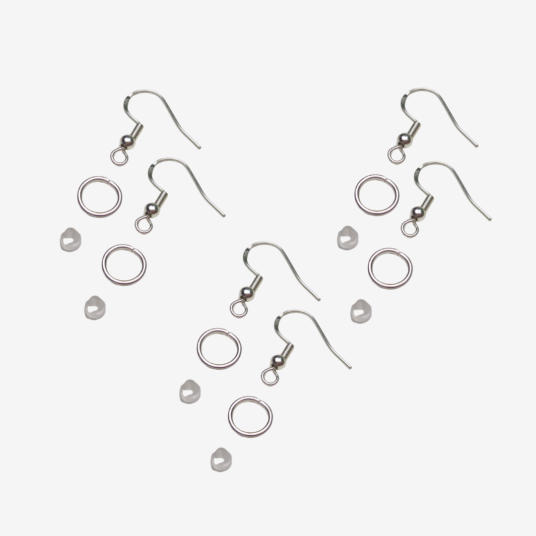 Fish Hook Earring Findings (Pack of 3 Pairs)