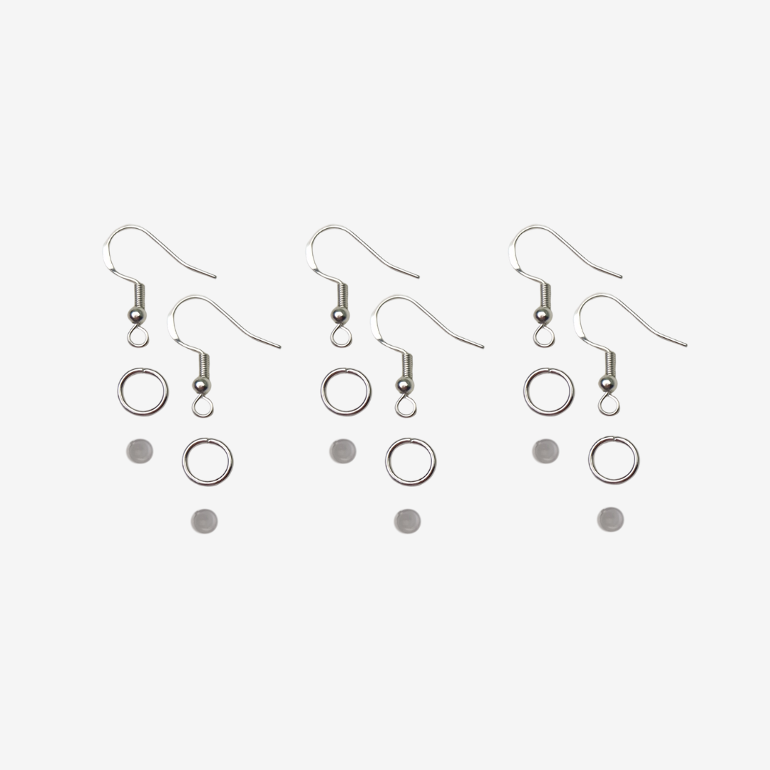 Fish Hook Earring Findings (Pack of 3 Pairs)