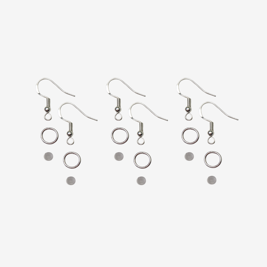 Fish Hook Earring Findings (Pack of 3 Pairs)