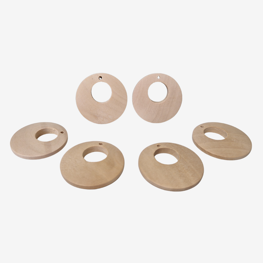 Round Wood Blanks 3cm (Pack of 6)