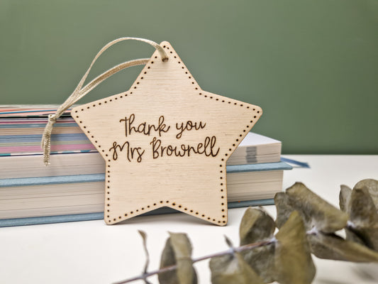 Personalised Wooden Star