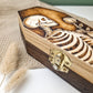 Skeleton and Rose Coffin Box