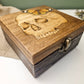 Skull with Butterfly Wooden Box