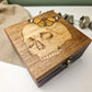 Skull with Butterfly Wooden Box