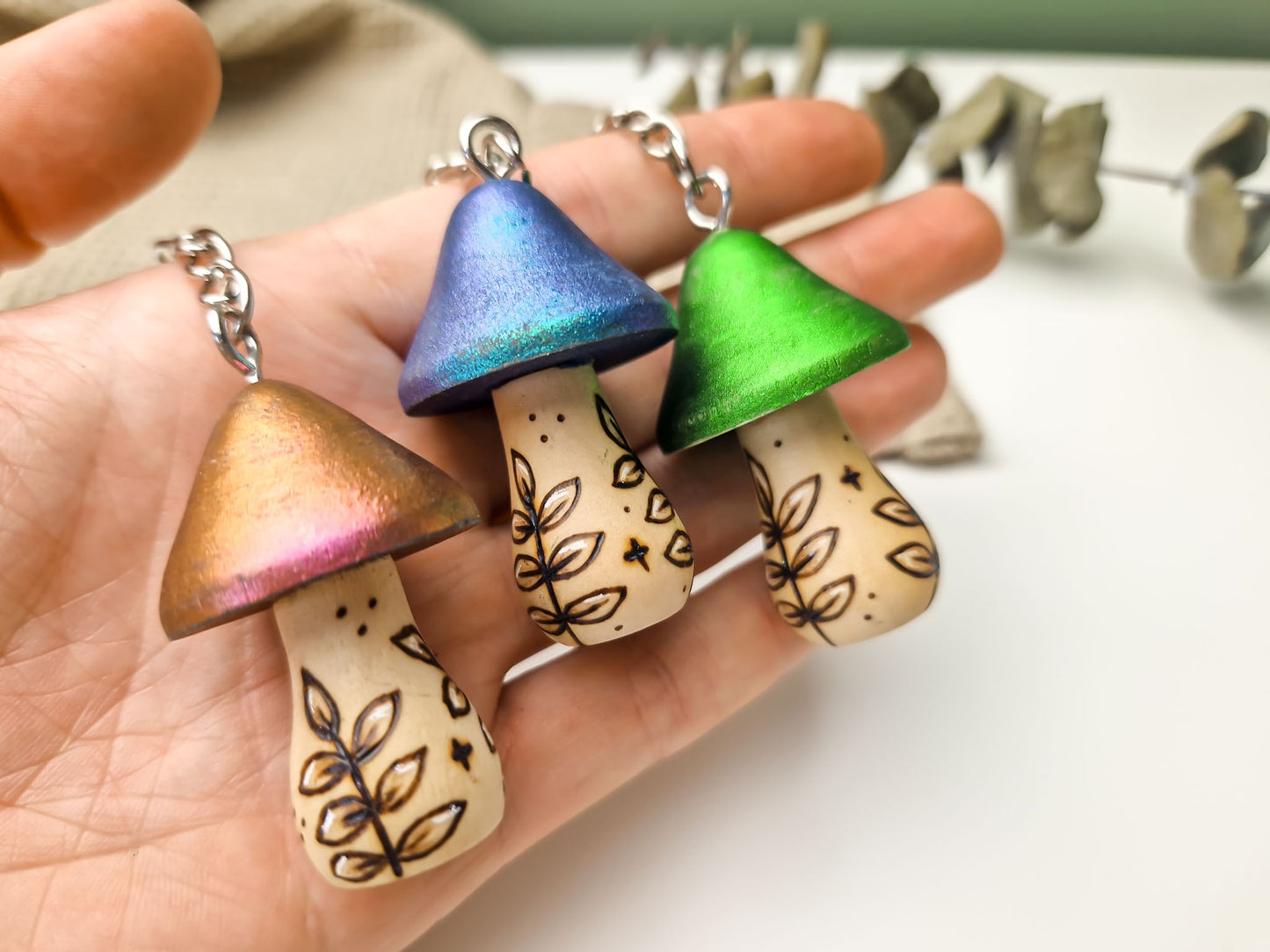 Mushroom Keyring